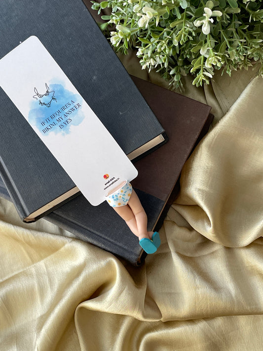 बिकिनी बेब्स हैंडमेड मिनिएचर लेगी बुकमार्क