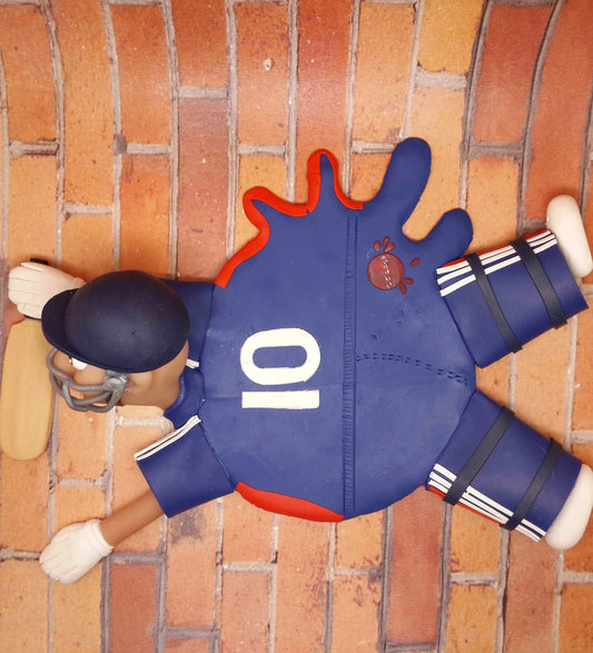 English Cricket Splattered Clay Coaster