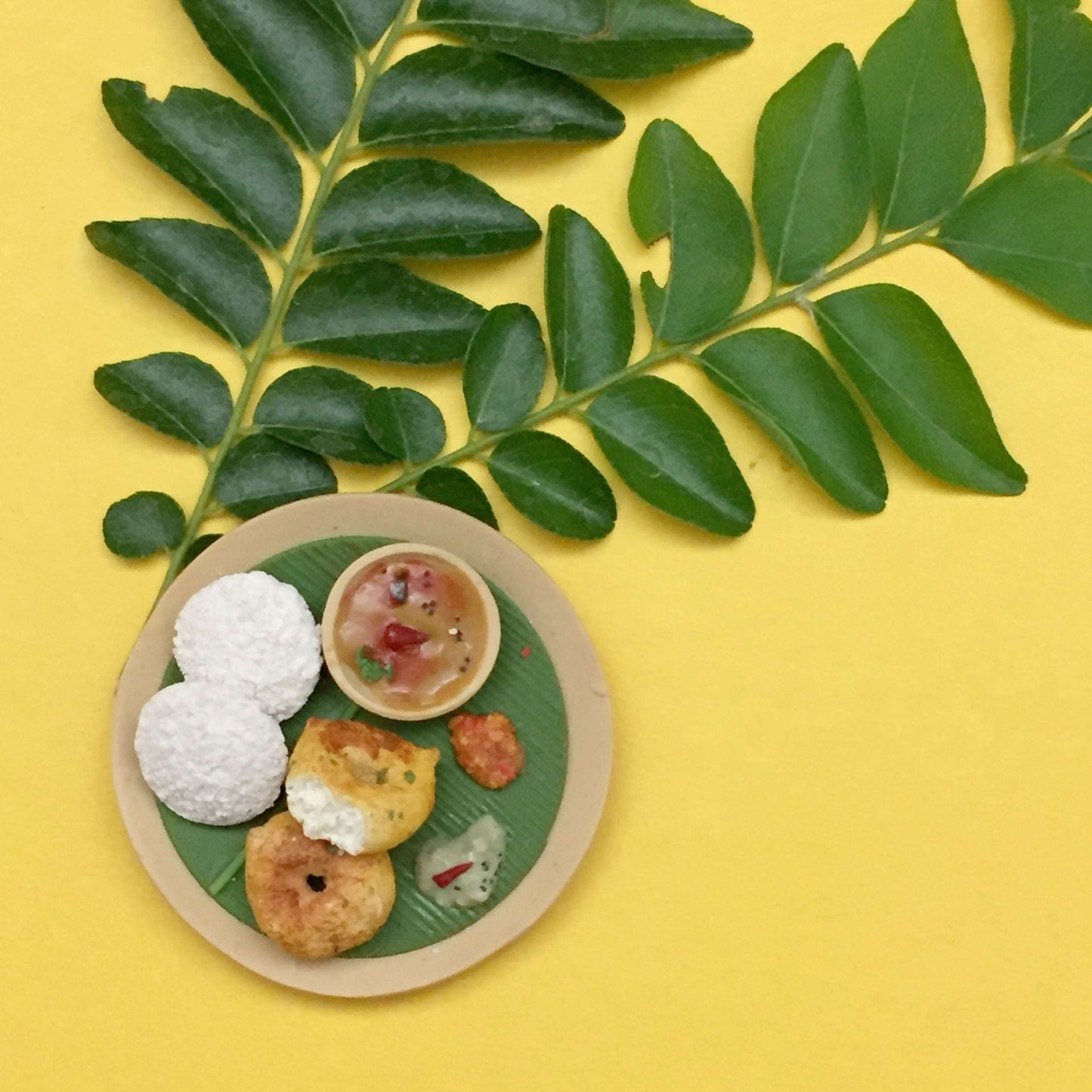 Idli Vada Sambar Breakfast South Indian Food Fridge Magnet