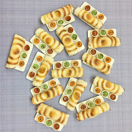 Paper Dosa South Indian Miniature Food Magnet