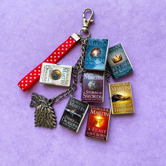 Games Of Throne Miniature Faux Book Series Bag Purse Charm