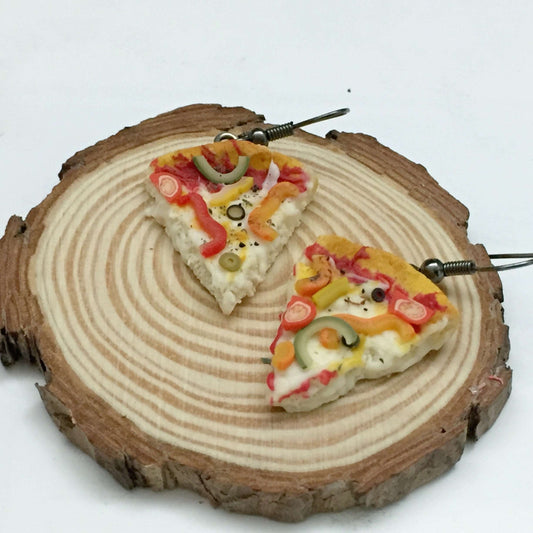 Pizza Slice Mini Food Earrings