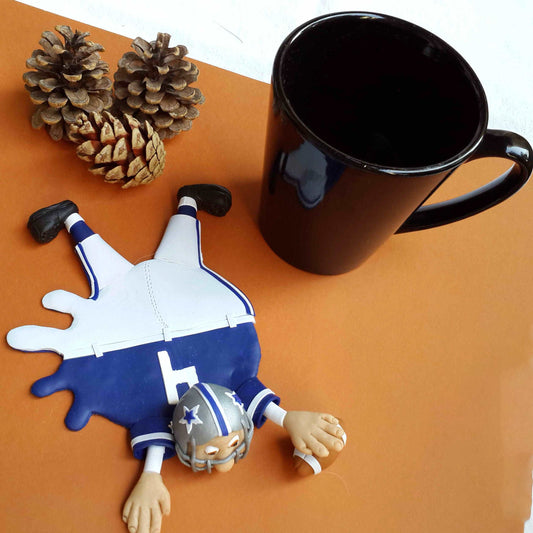 American Football Splattered Clay Coaster