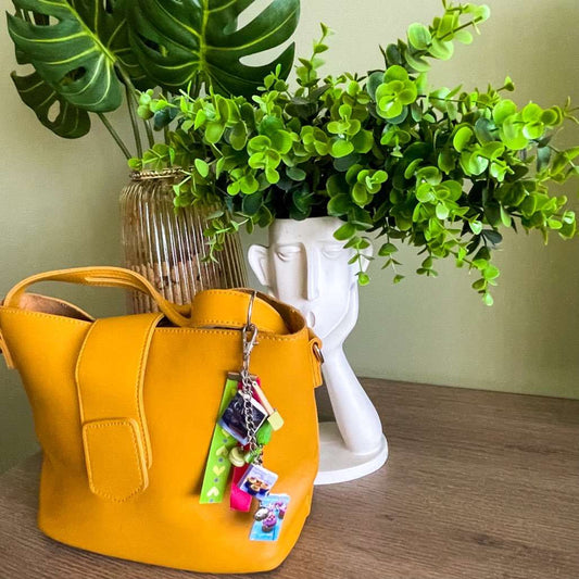 Green Colour Cake Baking Bag Purse Charm