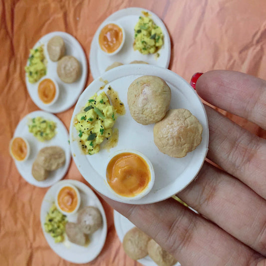 Aam Ras Aloo Poori Indian Miniature Food Magnet