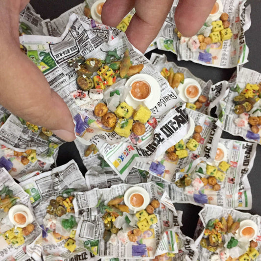 Gujarati Farsan Snacks Medley Indian Miniature Food Magnet