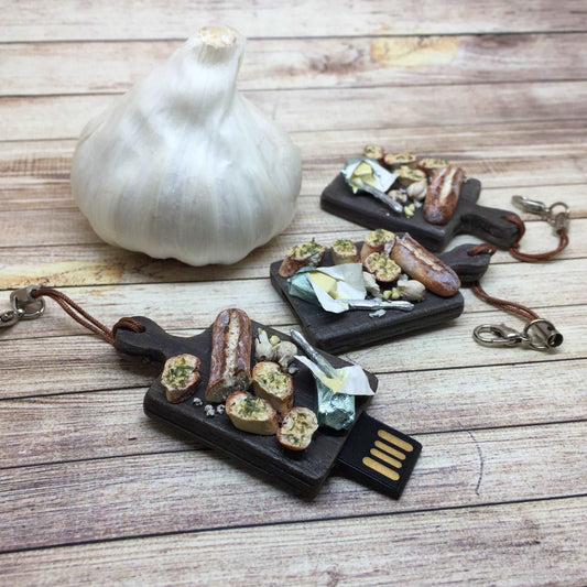 Garlic Bread Miniature Board Pen Drive