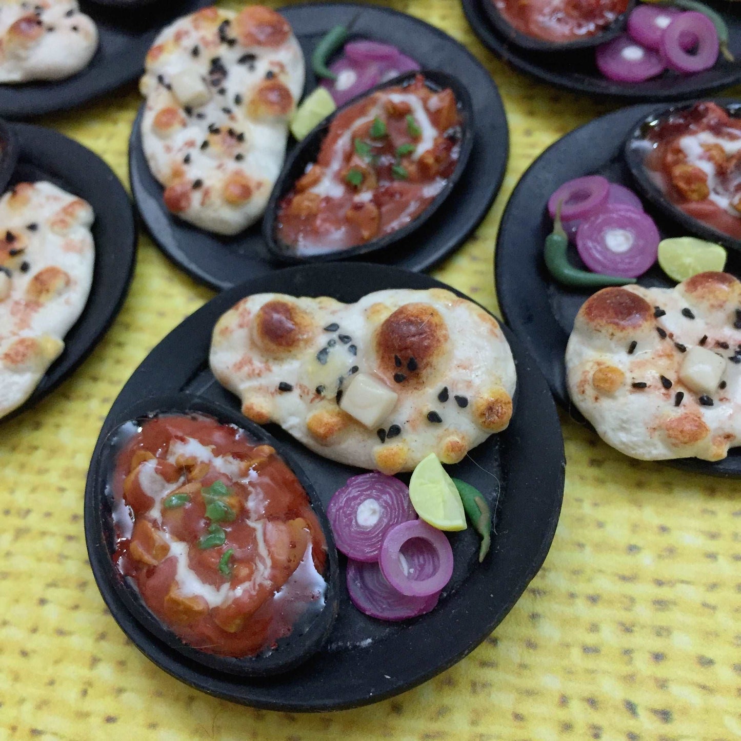 Butter Chicken Naan Indian Miniature Food Magnet