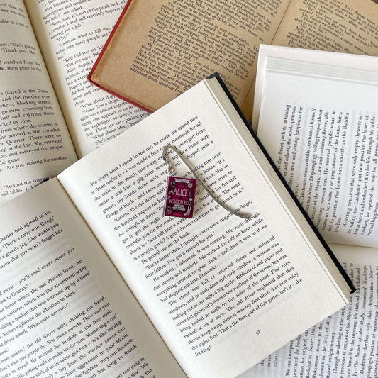 Alice In Wonderland Miniature Book Hook Bookmark