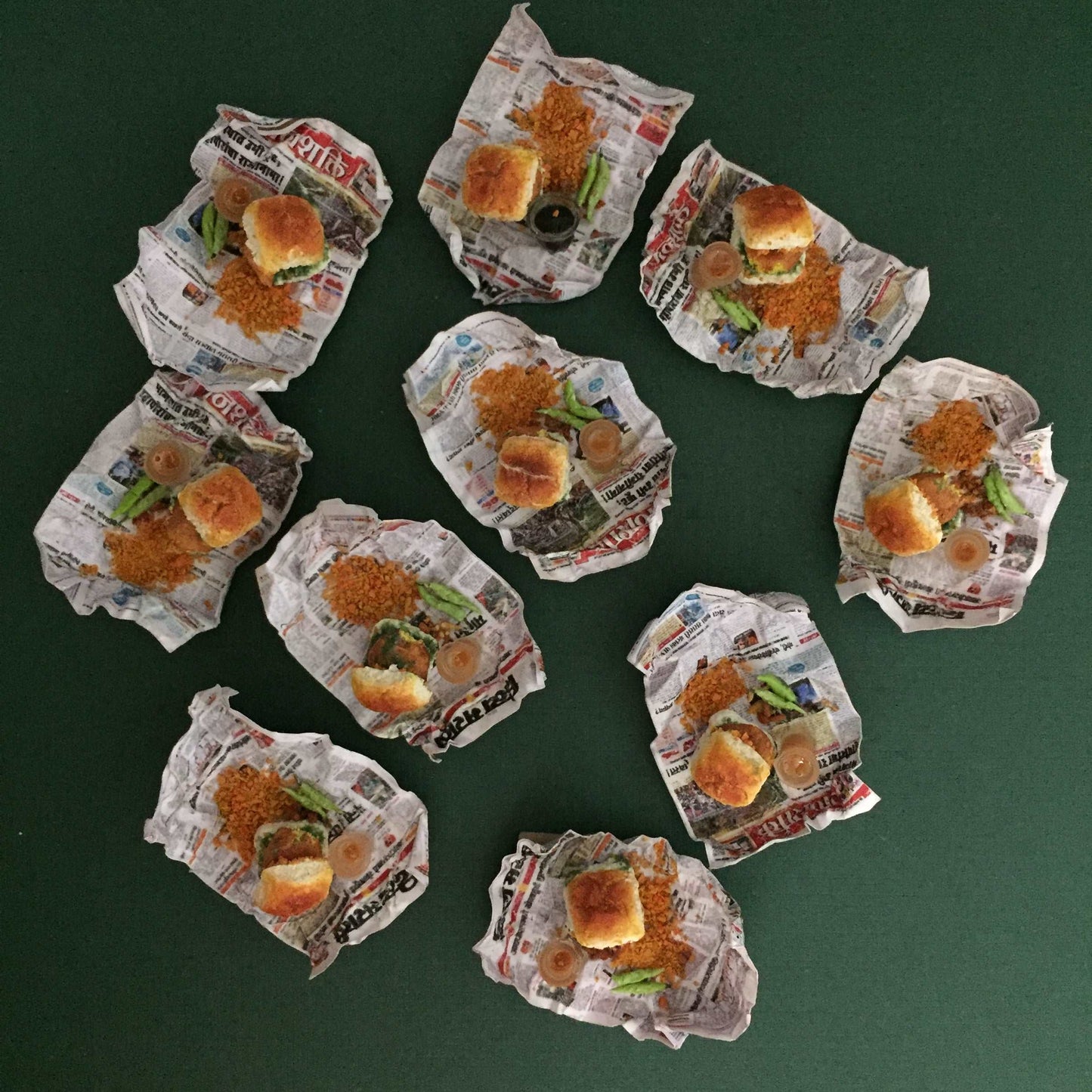 Mumbai Vadapav Cutting Chai Indian Miniature Food Magnet