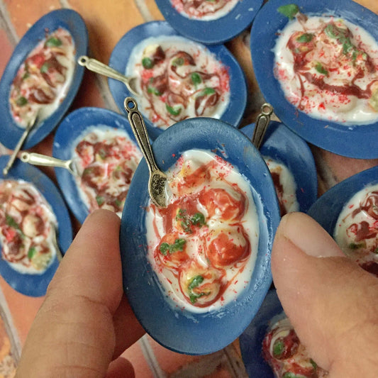 Dahi Bhalla Indian Chaat Miniature Food Magnet