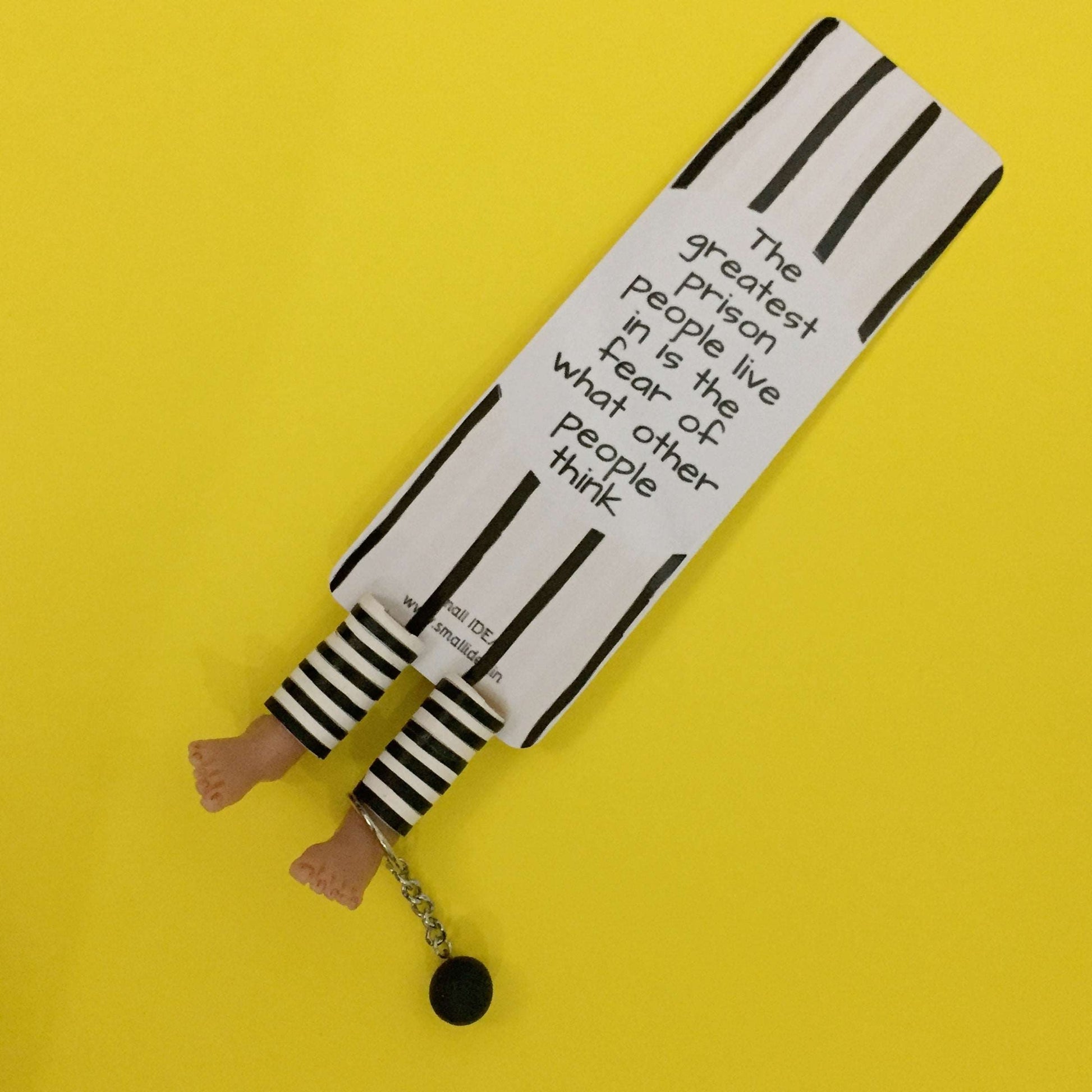 Overcome your Fear Handmade Miniature Leggy Bookmark
