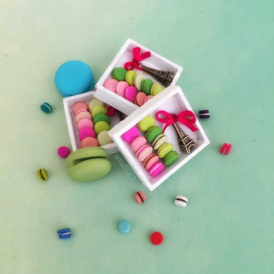 French Macaron Box Miniature Food Magnet