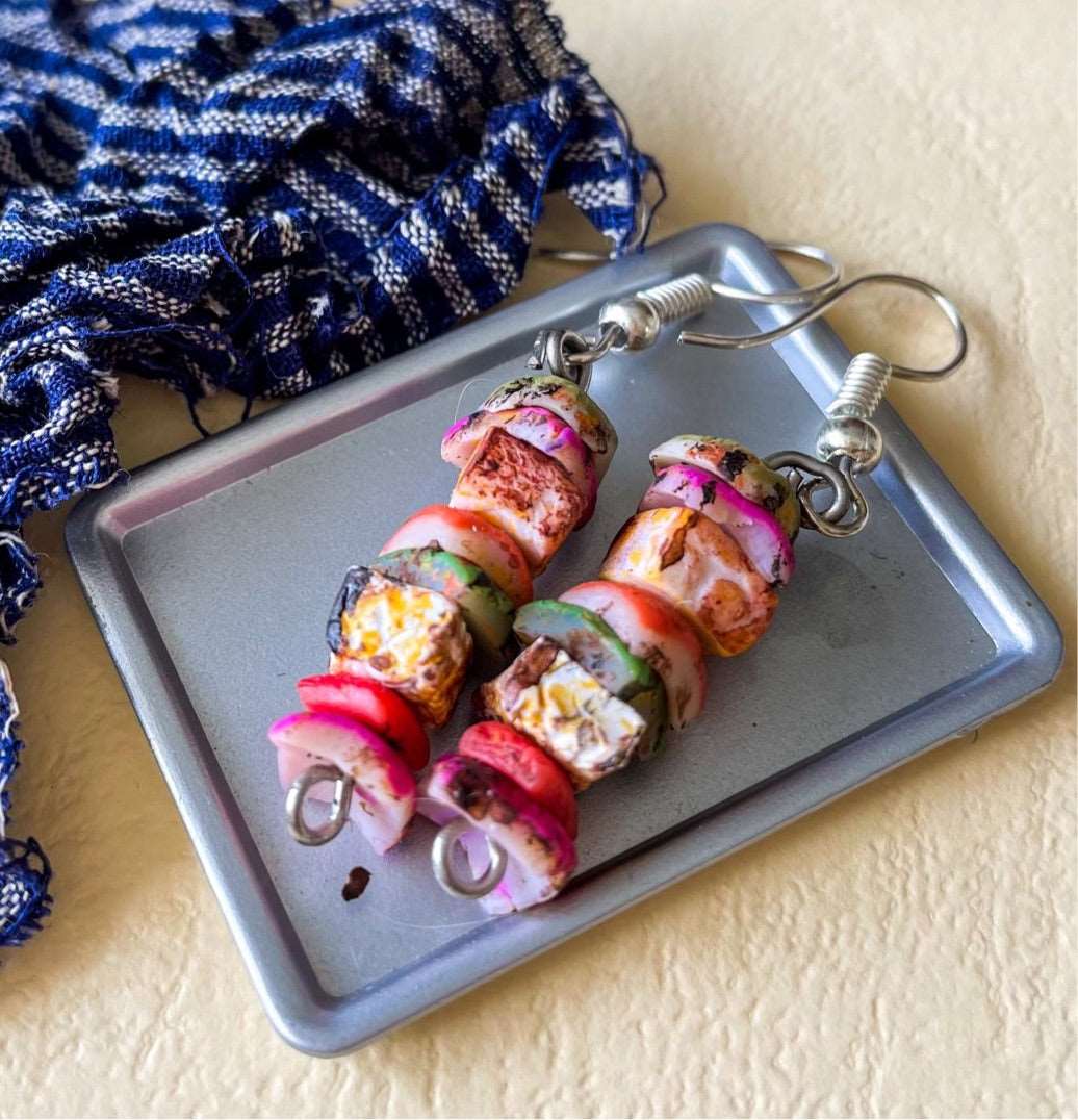 Paneer Kebab Mini Food Earrings