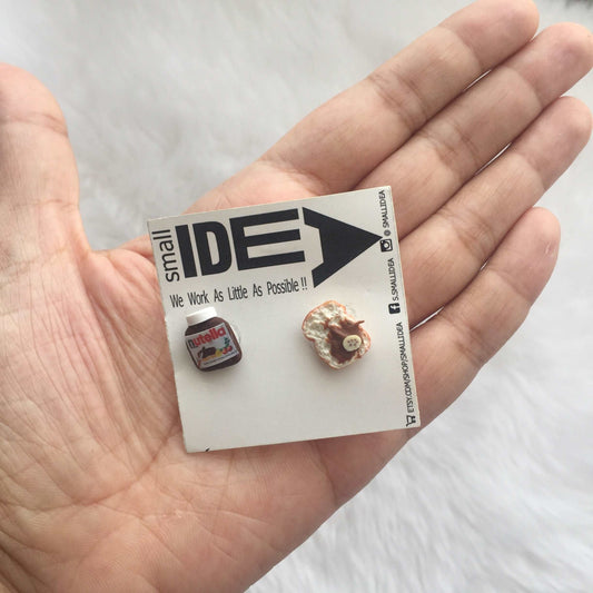 Nutella Bread Miniature Food Ear Studs