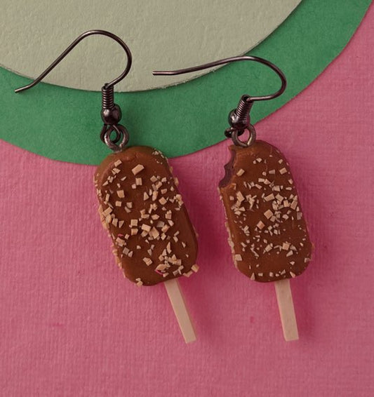 Almond Miniature Ice Cream Bar Food Earrings