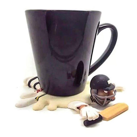 Dessous de verre en argile éclaboussé de cricket d'essai