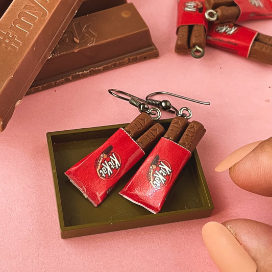 Kitkit Chocolate Slim Mini Food Earring