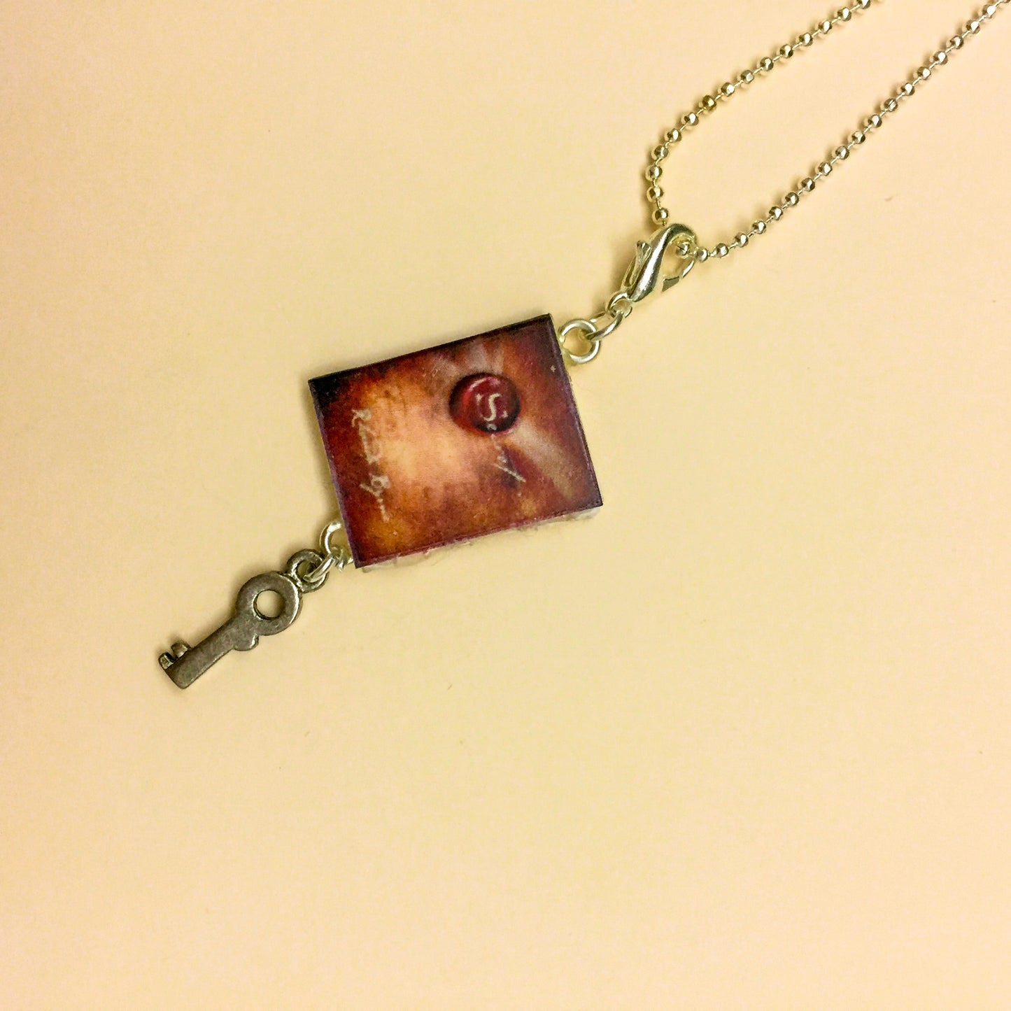 Secret Book Miniature Charm Pendant Necklace