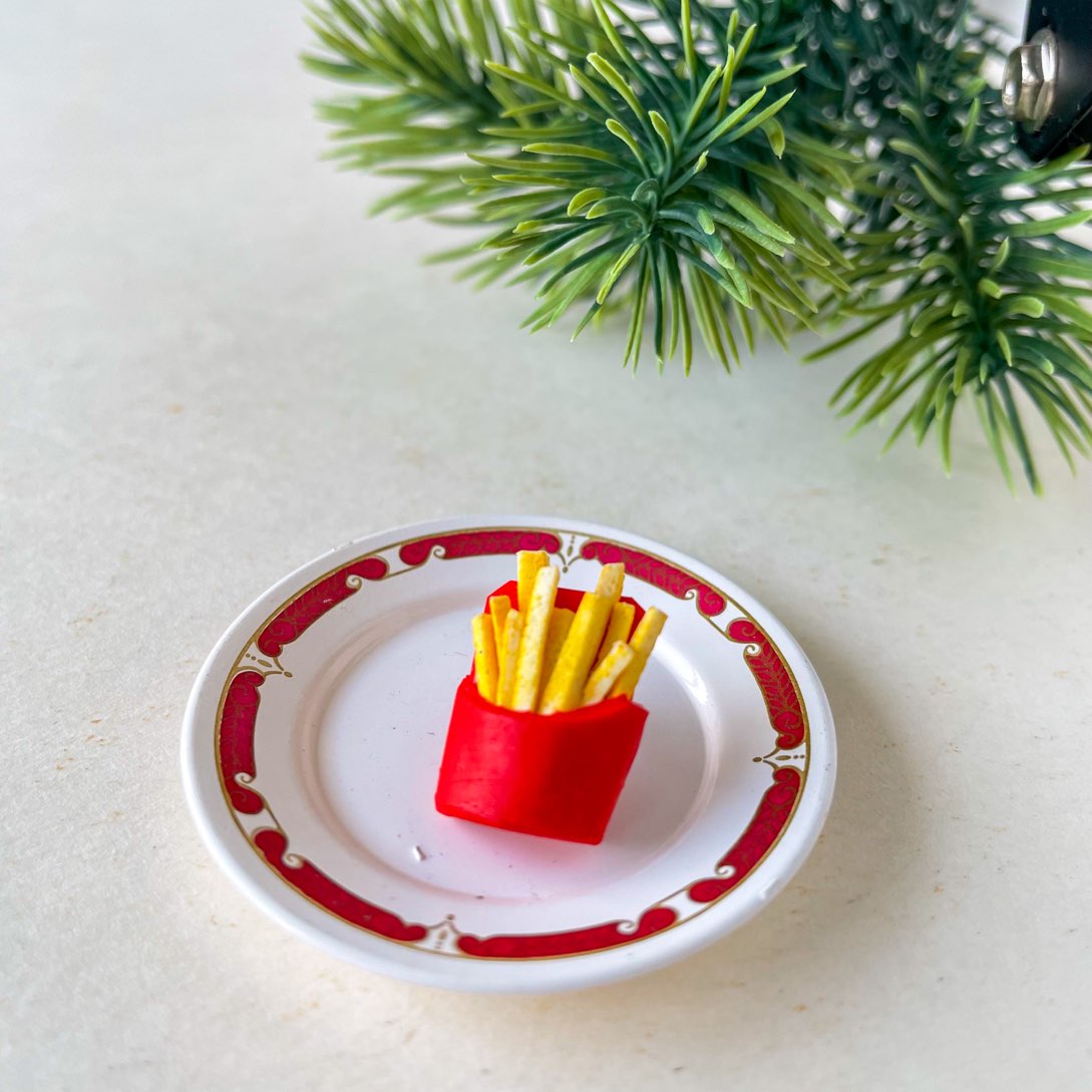 French Fries Miniature Lapel Brooch Pin