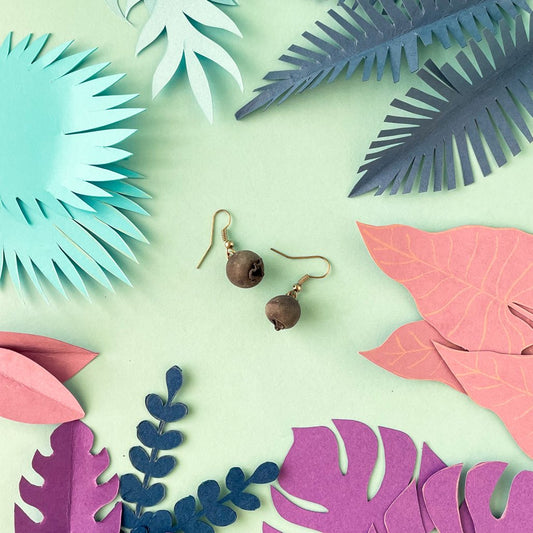 Blueberry Fruit Miniature Food Earrings