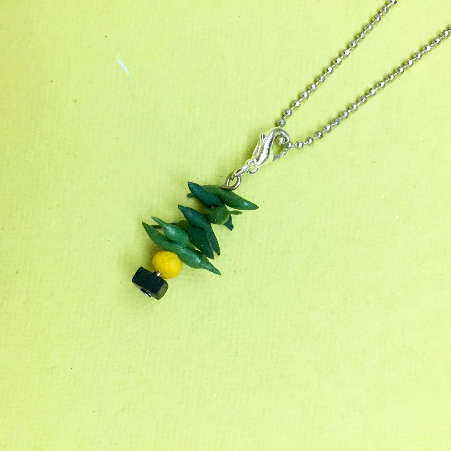 Nimbu Mirchi Miniature Charm Pendant Necklace