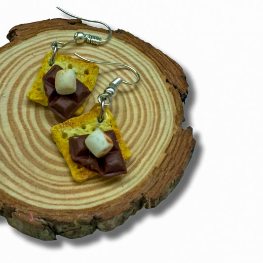 Crackers Marshmallow Chocolate Mini Earrings