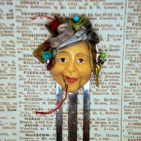 Miss Stitch Whimsy Head Bookmark