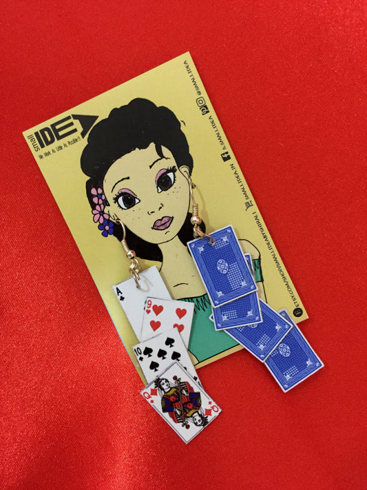 Playing Cards Miniature Earrings