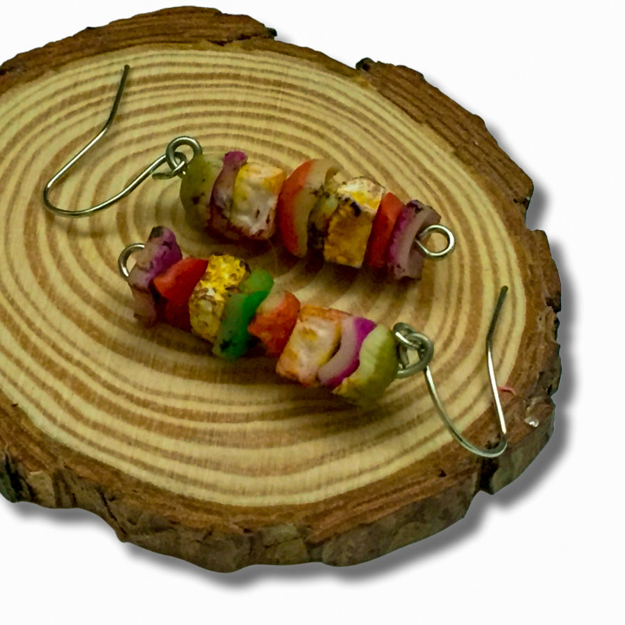 पनीर कबाब मिनी फूड ईयरिंग्स