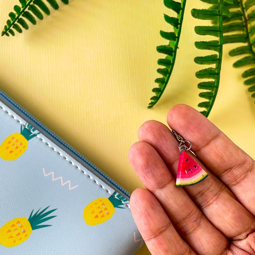 Fruit  Miniature Zipper, Pendant, Bracelet & Planner Charms