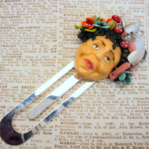 Mrs Gardener Whimsy Head Bookmark