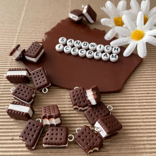 Mini boucles d'oreilles alimentaires Sandwich Icecream