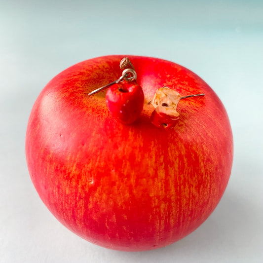 Apple N Core Miniature Fruit Earrings