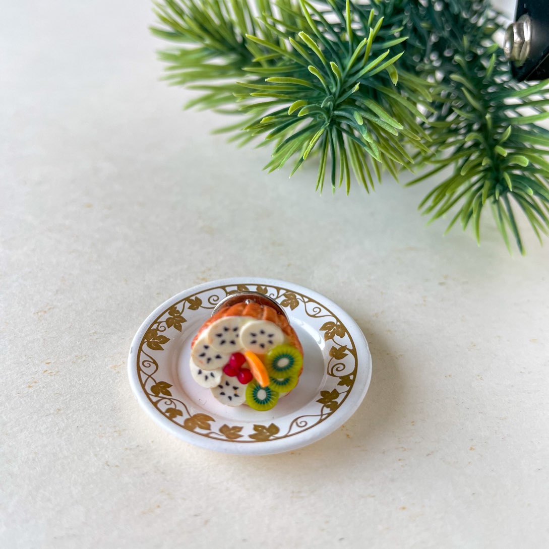 Fruit Tarts Miniature Lapel Brooch Pin