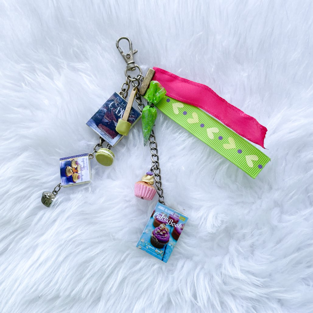 Green Colour Cake Baking Bag Purse Charm