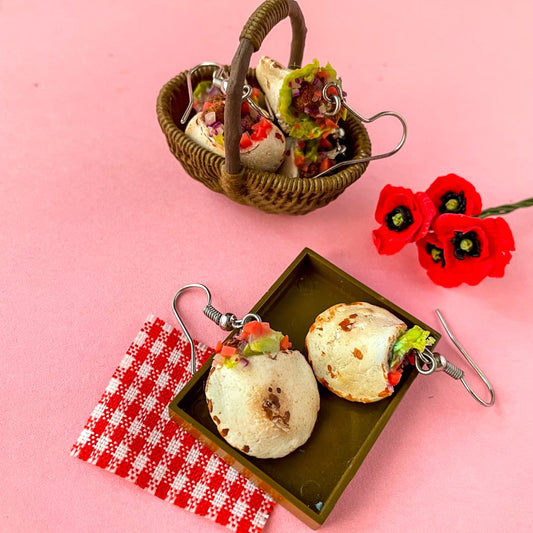 Falafel Pocket Miniature Food Earrings