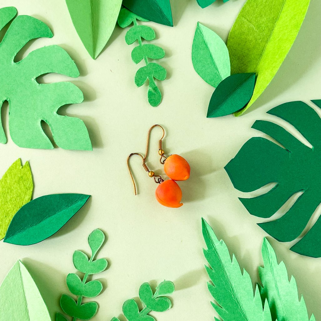 Peach Fruit Miniature Earrings