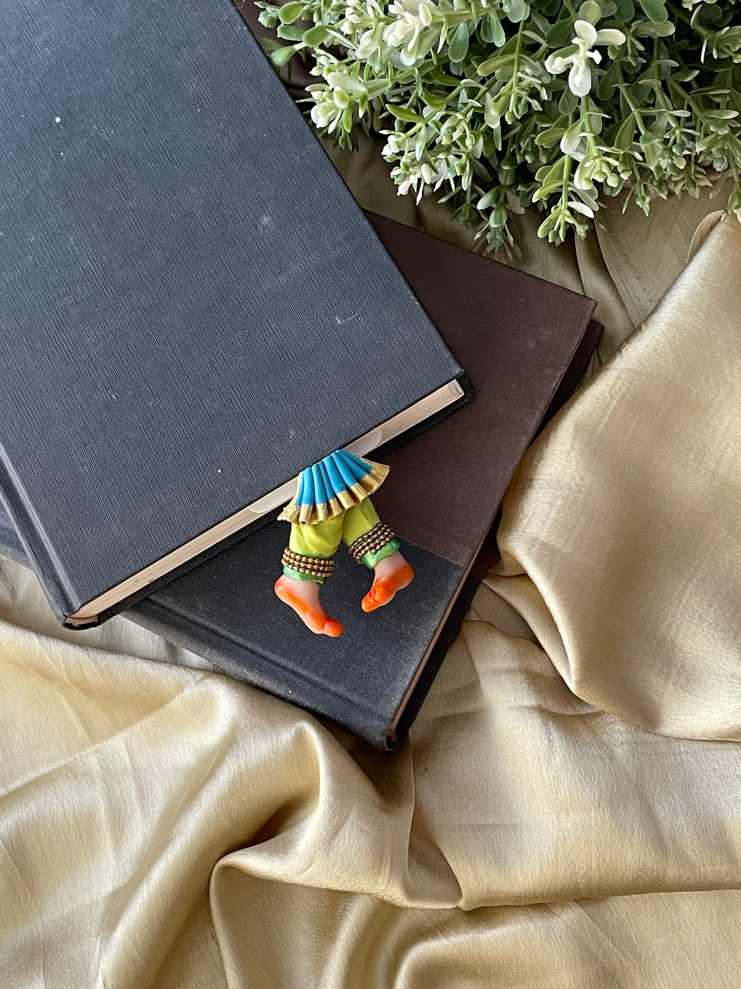 Bharatnatyam Dancer Handmade Miniature Leggy Bookmark