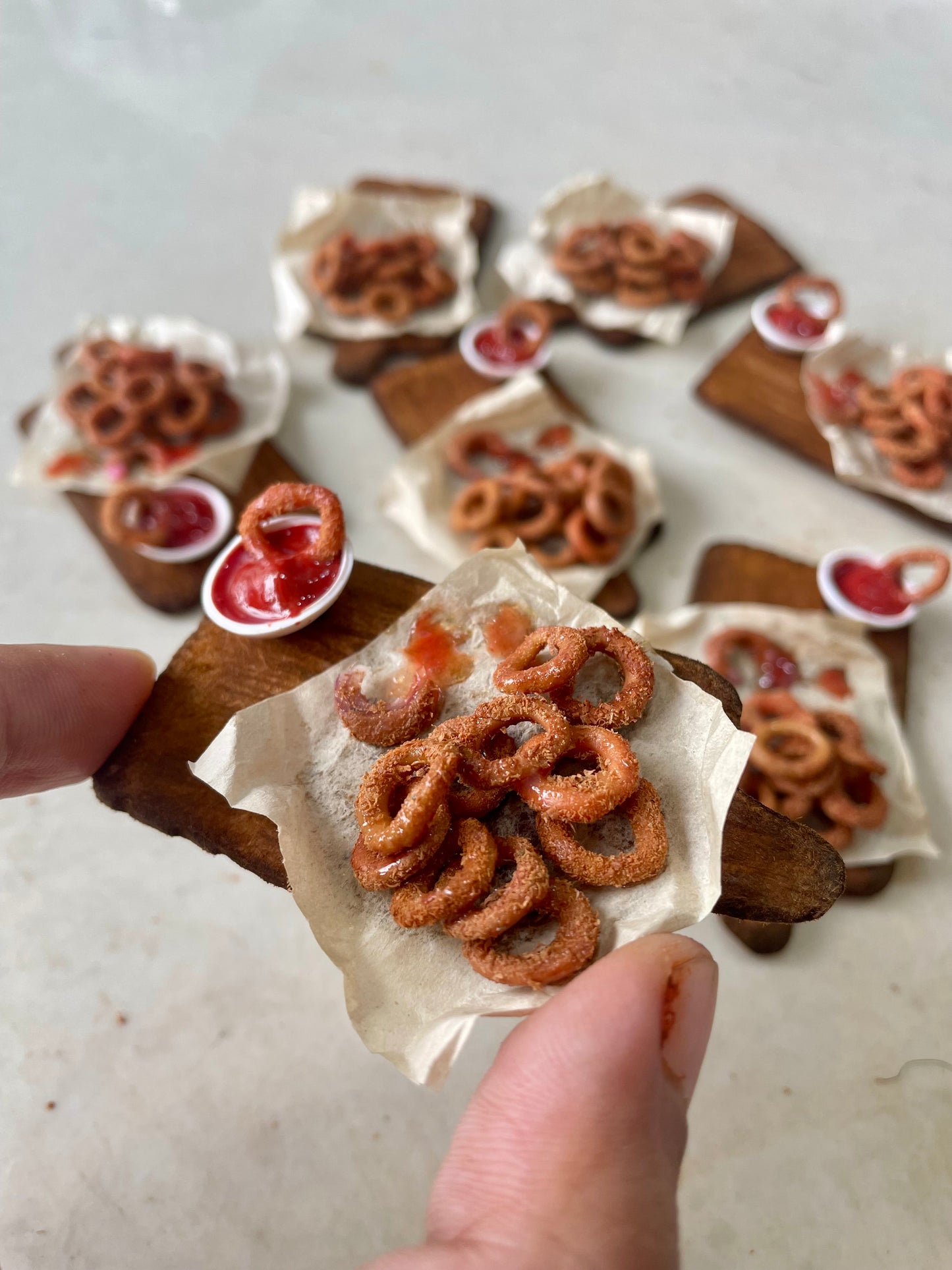 Onion Rings Miniature Food Fridge Magnet