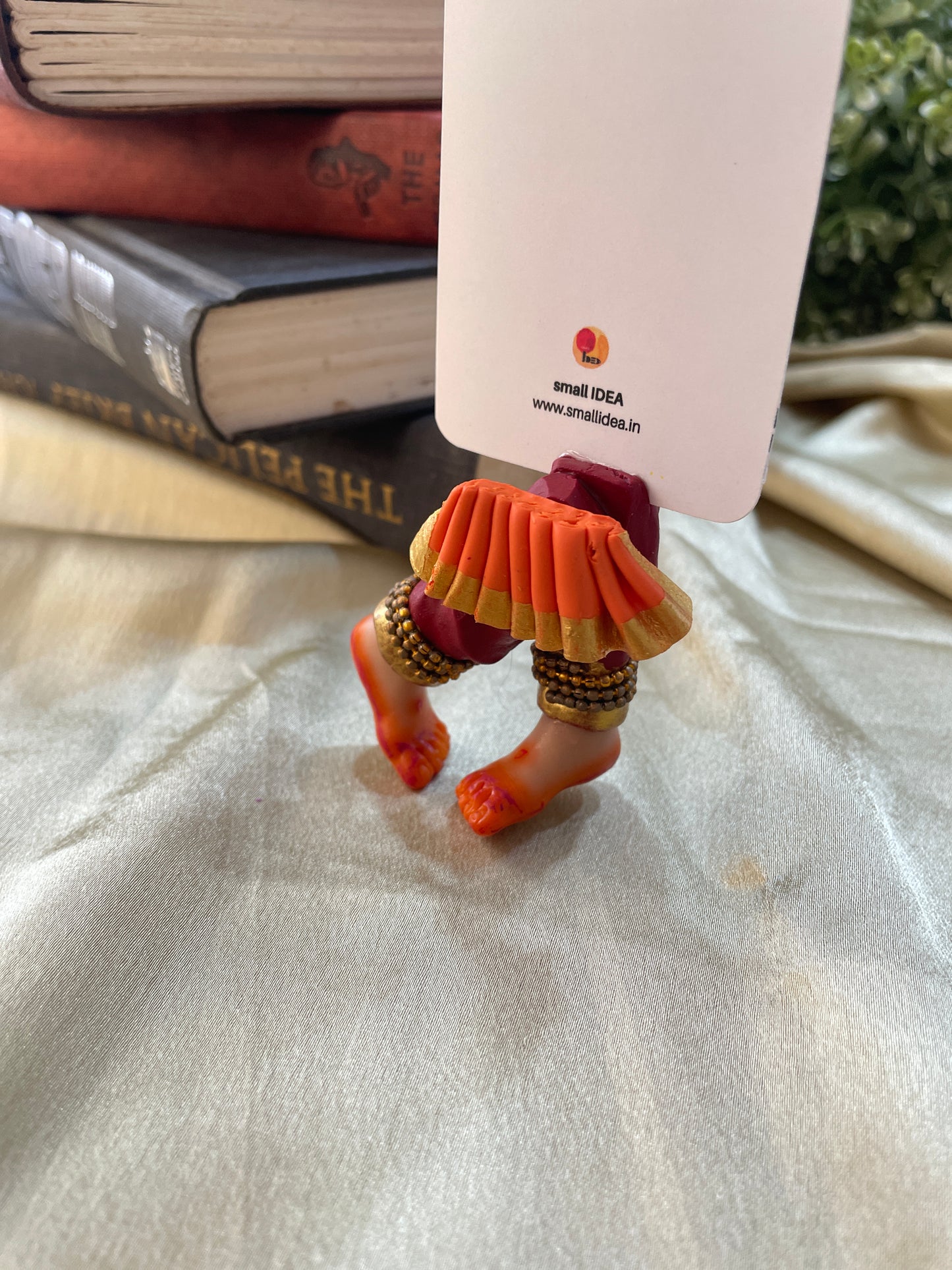 Bharatnatyam Dancer Handmade Miniature Leggy Bookmark