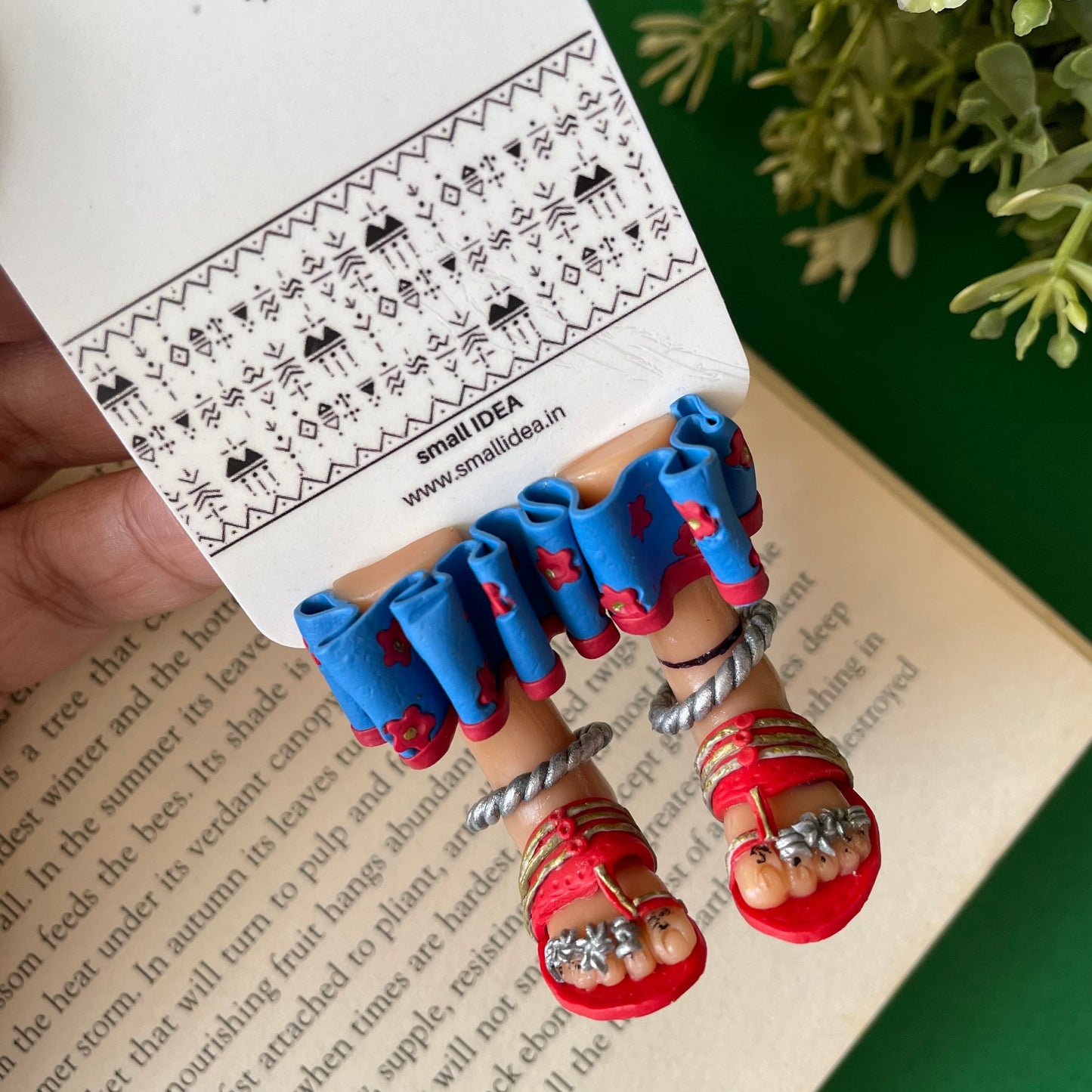 Aprajita Toor Tribal Feet Kolhapuri Chappals Miniature Leggy Bookmark