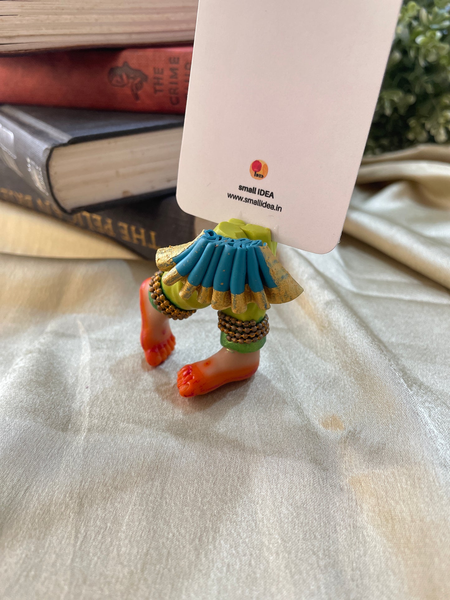 Bharatnatyam Dancer Handmade Miniature Leggy Bookmark