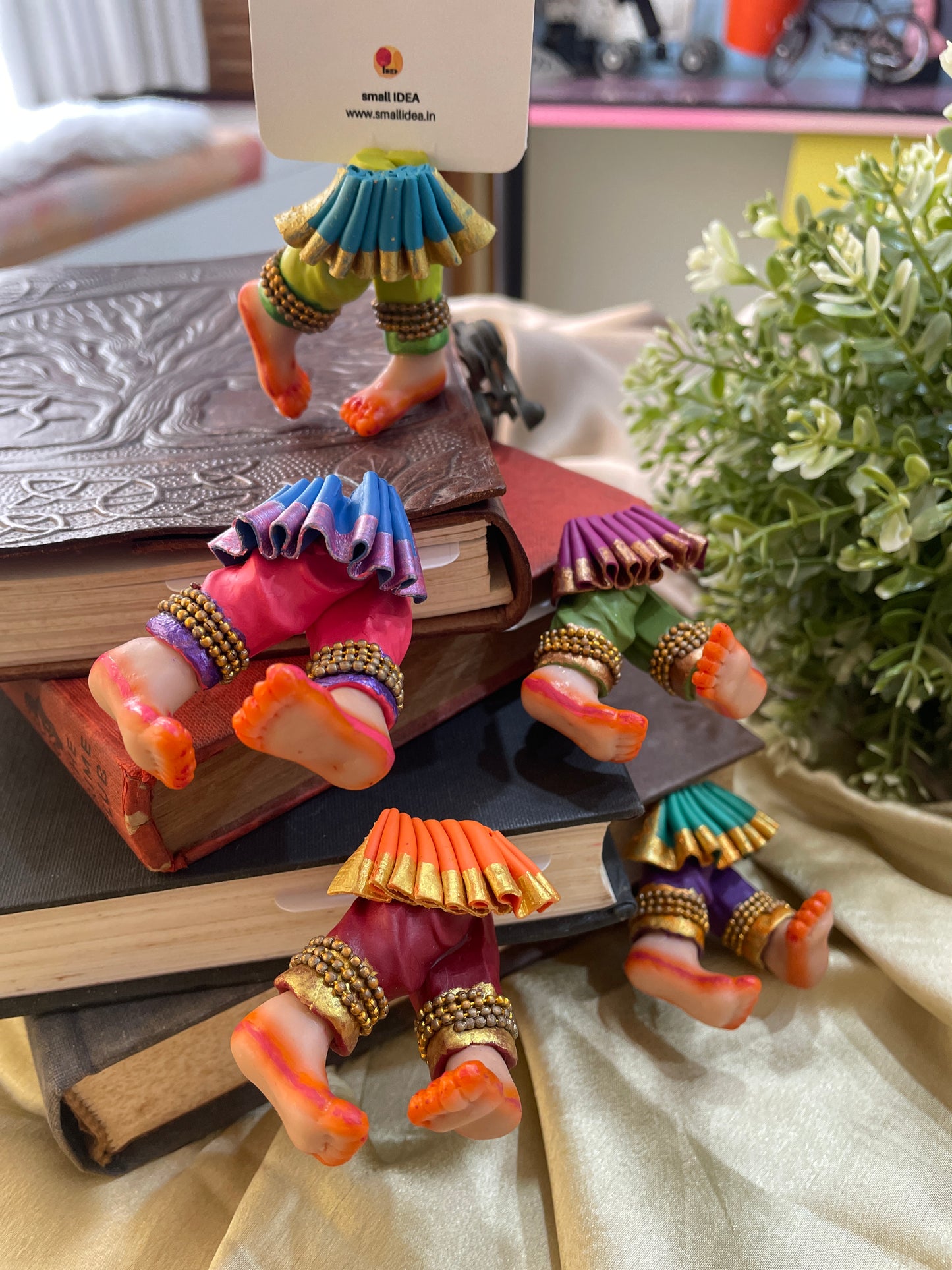 Bharatnatyam Dancer Handmade Miniature Leggy Bookmark