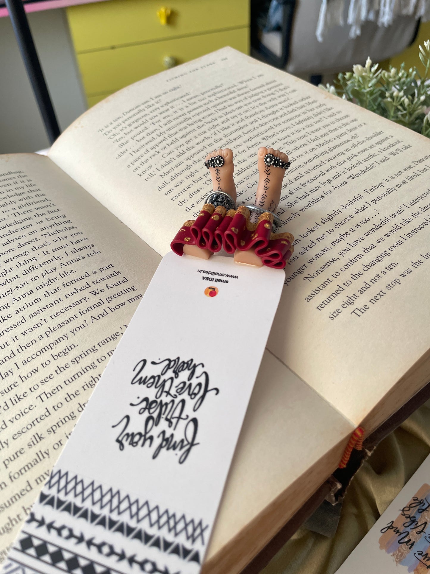 Find Your Tribe Handmade Miniature Leggy Bookmark