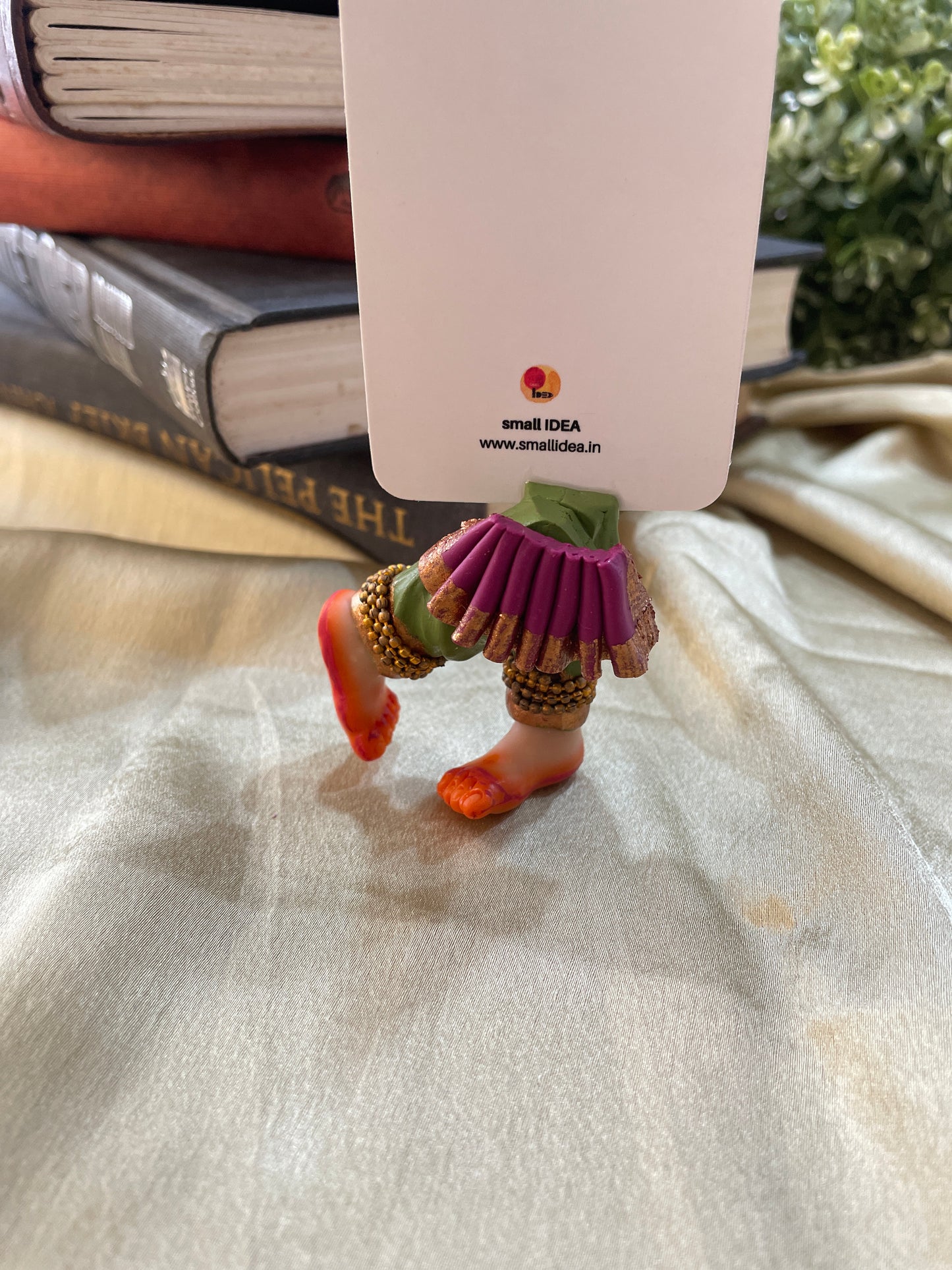 Bharatnatyam Dancer Handmade Miniature Leggy Bookmark