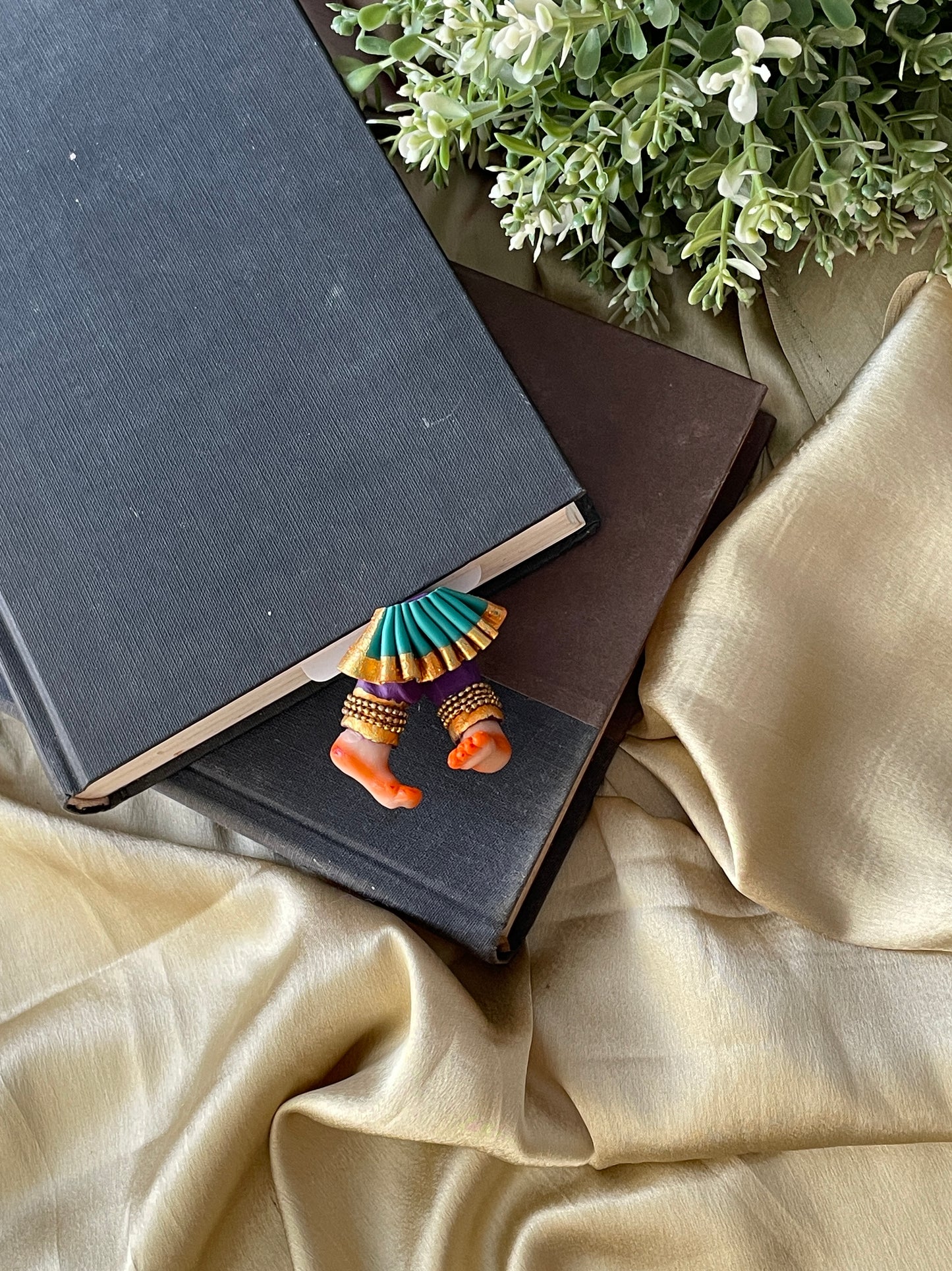 Bharatnatyam Dancer Handmade Miniature Leggy Bookmark