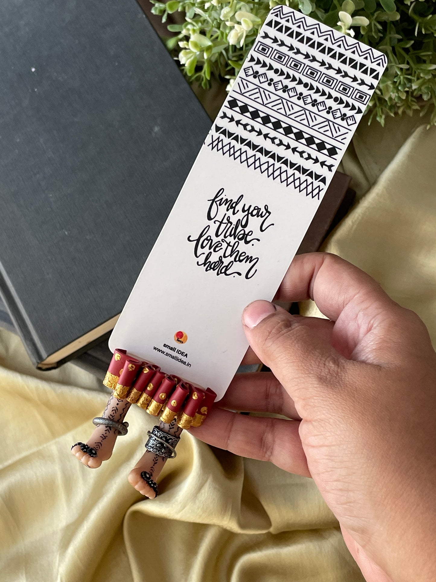 Find Your Tribe Handmade Miniature Leggy Bookmark