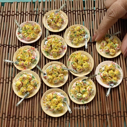 Dahi Puri Chaat Magnet Indian Food Miniature Gift For Foodies Miniature Food Magnet