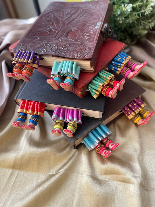 Kathak Dancer Handmade Miniature Leggy Bookmark